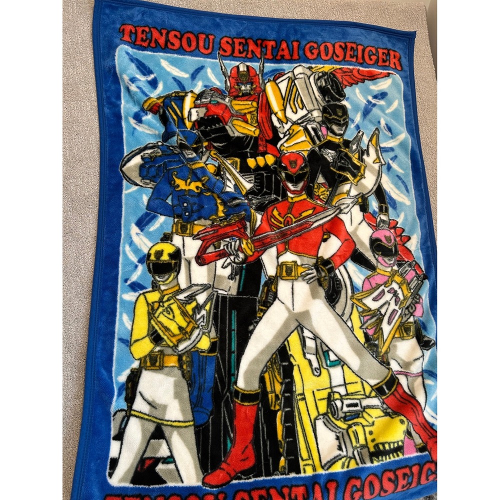 Tensou Sentai Goseiger Super Sentai‎ Power Rangers Fleece Blanket Blue 56x36